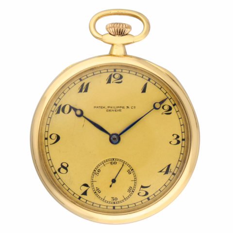 POCKET WATCH PATEK PHILIPPE VINTAGE IN YELLOW GOLD 18KT 44MM YEAR 1920