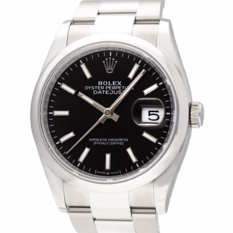 DATEJUST 126200 STAINLESS STEEL BLACK DIAL 36MM FULL SET NEW 2025