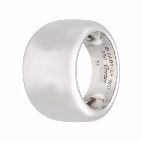 RING CARTIER WHITE GOLD 18KT SIZE 11 / 51 WEIGHT 14.4GR