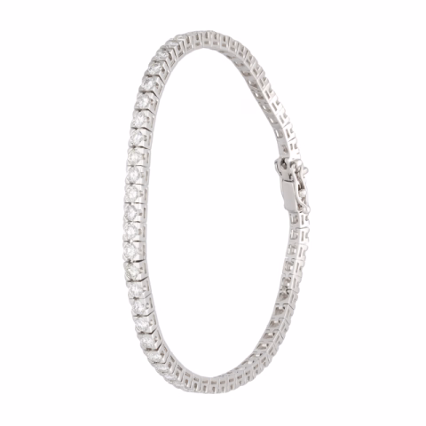 BRACELET TENNIS WHITE GOLD 18KT DIAMONDS 4.2ct WEIGHT 10.07GR LENGHT 17CM