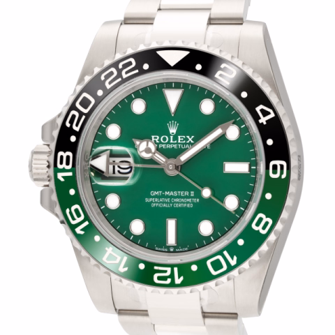 GMT MASTER II 126729VTNR WHITE GOLD AND GREEN DIAL 40MM FULL SET YEAR 2025