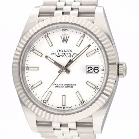 DATEJUST 126334 STAINLESS STEEL AND WHITE GOLD WITH WHITE DIAL 41MM FULL SET YEAR 2023