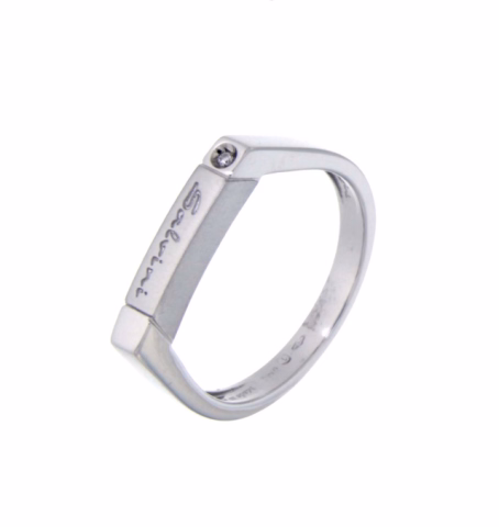 RING SALVINI WHITE GOLD 18KT WEIGHT 7GR SIZE 25 / 65