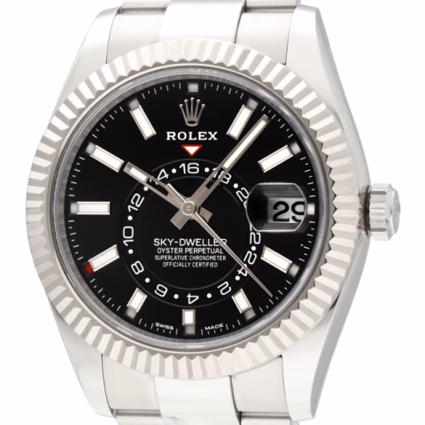 SKY DWELLER 326934 STAINLESS STEEL AND WHITE GOLD 42MM FULL SET YEAR 2019