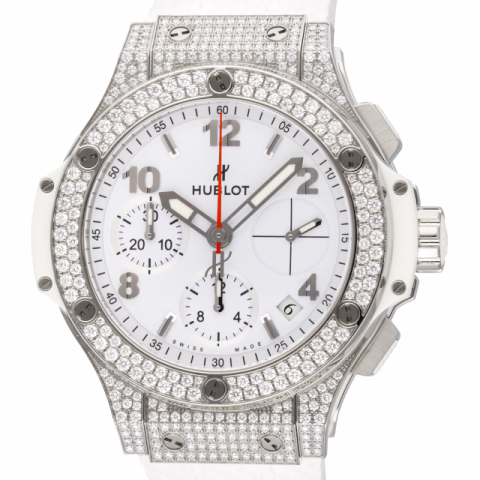 BIG BANG 342.SE.230.RW.174 STAINLESS STEEL WHITE PAVÉ FULL SET YEAR 2022