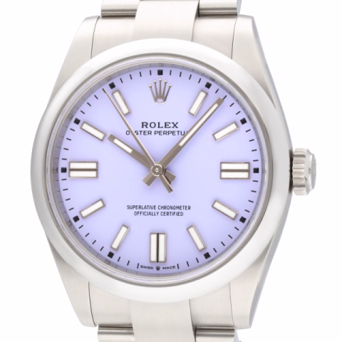 OYSTER PERPETUAL 134300 STAINLESS STEEL LAVENDER DIAL 41MM FULL SET NEW 2025