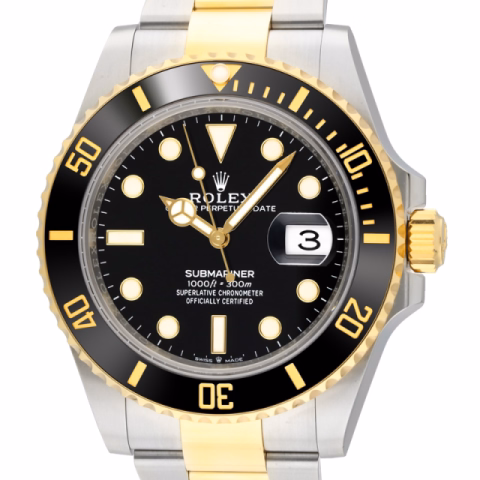 SUBMARINER DATE 126613LN STAINLESS STEEL YELLOW GOLD BLACK DIAL 41MM FULL SET NEW 2025