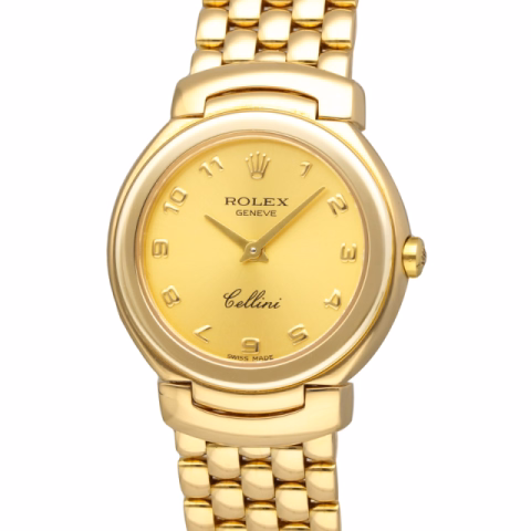 CELLINI 6621 YELLOW GOLD 18KT GOLDEN DIAL 26MM