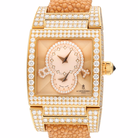 INSTRUMENTINO GMT ROSE GOLD 18KT RAY STRAP 33MM