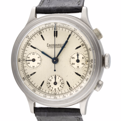 EXTRA-FORT STAINLESS STEEL AND LEATHER STRAP 40 MM YEAR 1940