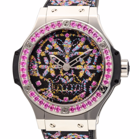 BIG BANG BRODERIE SUGAR SKULL 343.55.6599NR.1233 STAINLESS STEEL 41MM LIMITED EDITION 200 PIECES