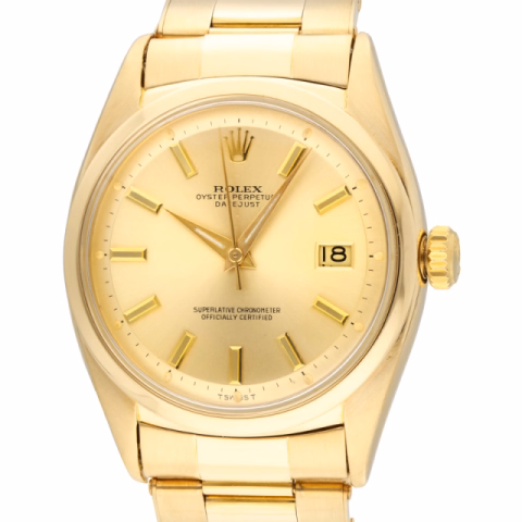 DATEJUST ULTRA RARE 6304 YELLOW GOLD 34 MM YEAR 1954