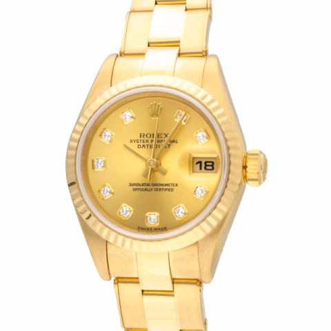 LADY DATEJUST 79178 YELLOW GOLD AND DAMONDS 28 MM PRE-OWNED 