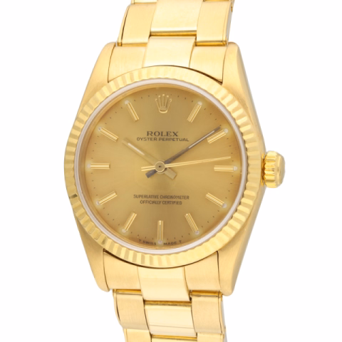 OYSTER PERPETUAL 67518 YELLOW GOLD 31 MM YEAR 1990