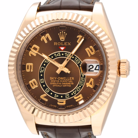 SKY DWELLER 326135 ROSE GOLD 40 MM FULL SET PRE-OWNED YEAR 2013