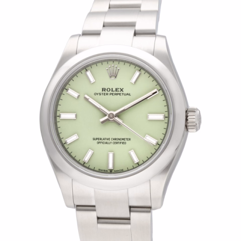 OYSTER PERPETUAL 277200 STAINLESS STEEL PISTACCHIO DIAL 31MM FULL SET NEW 2026