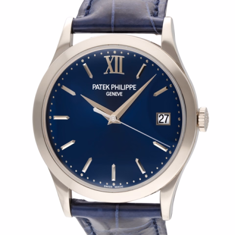 CALATRAVA 5296G-017 WHITE GOLD 18KT LEATHER STRAP 38MM LIMITED EDITION HAUSMANN CROSS SRL FULL SET NEW