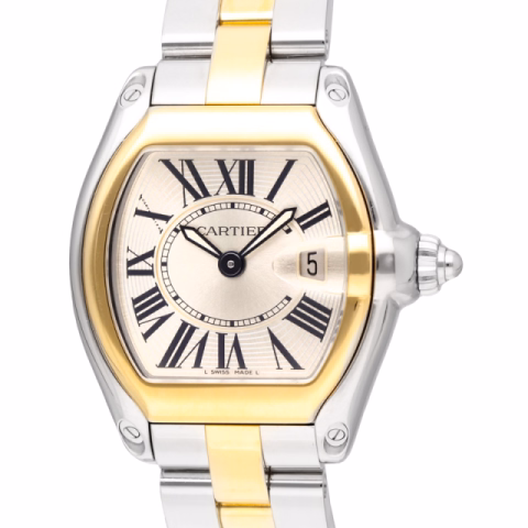 ROADSTER W62026Y4 / 2675 STAINLESS STEEL YELLOW GOLD 18KT QUARZ 30MM FULL SET YEAR 2001