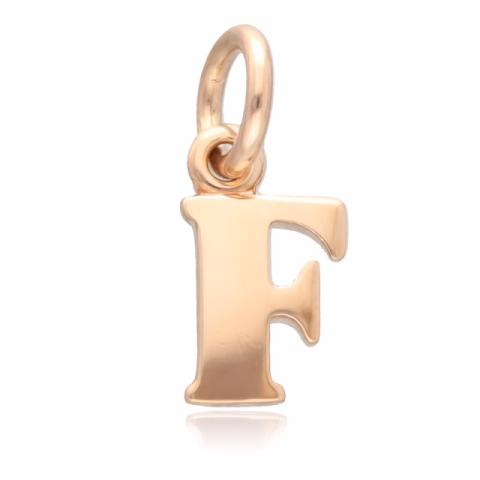 DODO LETTER PENDANT F ROSE GOLD 0.60GR