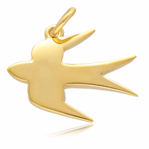 DODO SWALLOW PENDANT YELLOW GOLD WEIGHT 3.12 GR