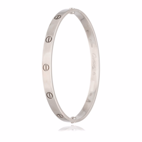BRACELET CARTIER LOVE WHITE GOLD 18KT SIZE 21 WEIGHT 40.5GR