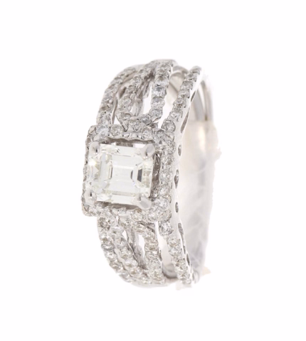 RING SOLITAIRE 1.04ct IF/J WHITE GOLD 0.78CT CISGEM CERTIFICATE