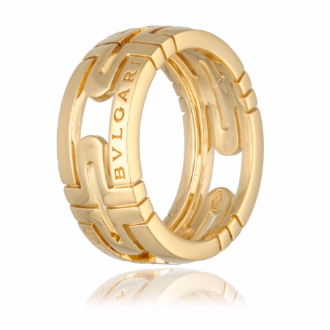 RING BVLGARI PARENTESI AN853961 YELLOW GOLD 18KT SIZE 12 / 52 7.9GR
