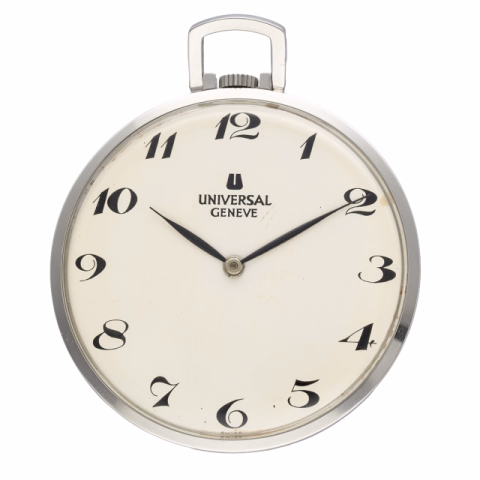 UNIVERSAL GENEVE POCKET WATCH 856105 STEEL 41MM