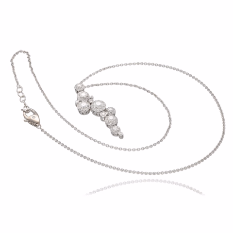 NECKLACE WHITE GOLD 18KT DIAMONDS 2.12ct J / VVS WEIGHT 11.8GR