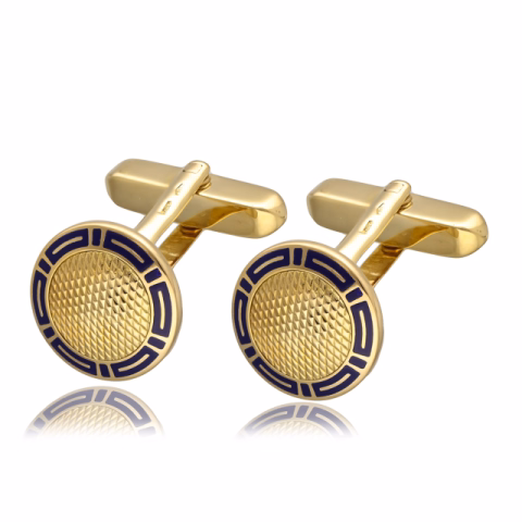 CUFFLINKS BVLGARI BULGARI YELLOW GOLD 18KT ENAMEL WEIGHT 11.7GR