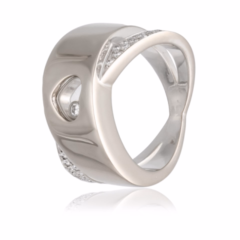 RING HAPPY DIAMONDS WHITE GOLD 18KT WEIGHT 15GR SIZE 12 / 52