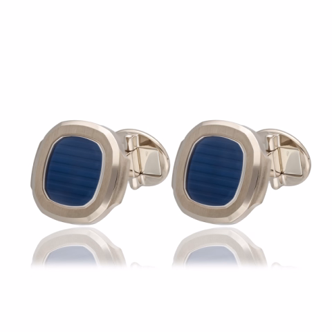 CUFFLINKS PATEK PHILIPPE NAUTILUS WHITE GOLD 18KT BLUE NEW 23.10GR