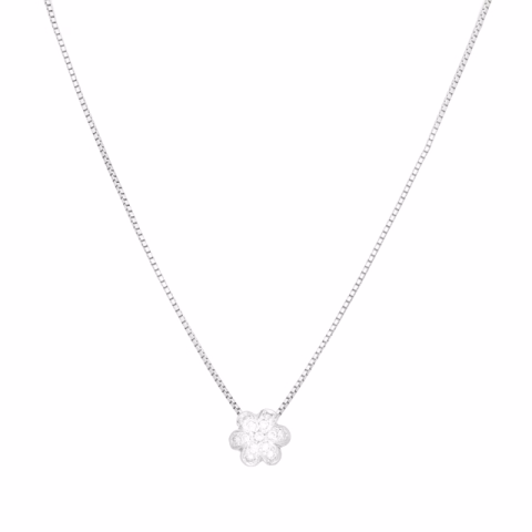 NECKLACE WHITE GOLD 18KT DIAMONDS 0.25ct LENGHT 42CM WEIGHT 3.3GR