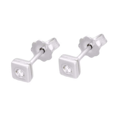 EARRING PUNTO LUCE WHITE GOLD 18KT DIAMONDS 0.04ct WEIGHT 1.5GR