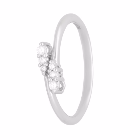 RING WHITE GOLD 18KT DIAMONDS 0.12ct WEIGHT 2.4GR SIZE 15.5 / 55.5 