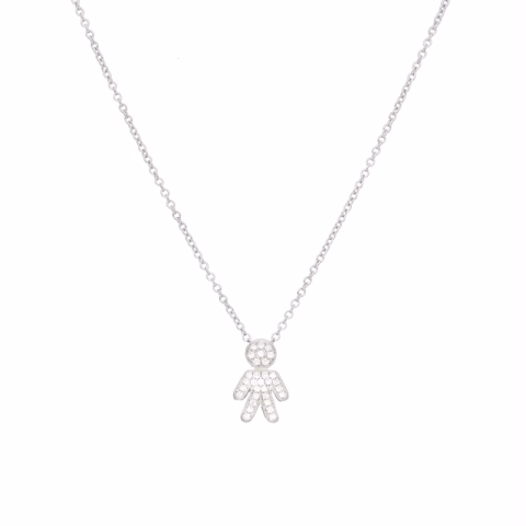 PENDANT WHITE GOLD 18KT DIAMONDS WEIGHT 1.2GR