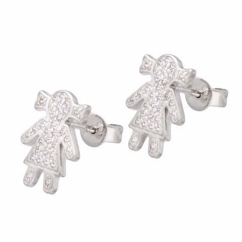 EARRING WHITE GOLD 18KT DIAMONDS 0.60ct J / VVS WEIGHT 2.7GR