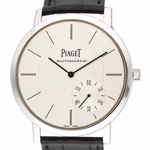 ALTIPLANO G0A35130 / PL0697 WHITE GOLD 18KT BLACK LEATHER 43MM