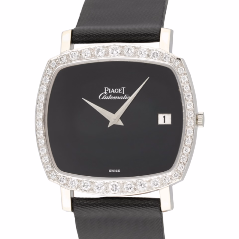 ALTIPLANO VINTAGE WHITE GOLD 18KT ONYX DIAL DIAMONDS 33MM