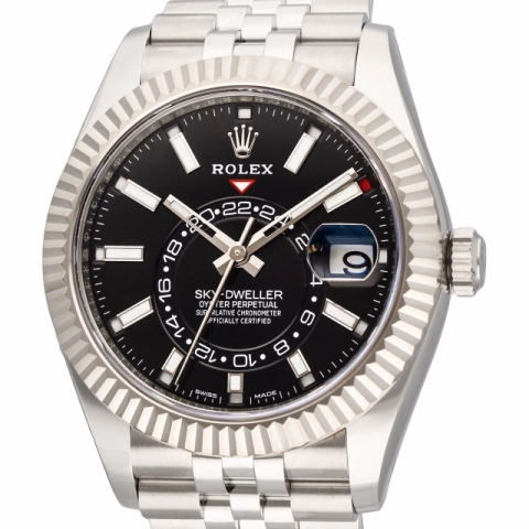SKY DWELLER 326934 STAINLESS STEEL BLACK DIAL 42MM FULL SET 2021