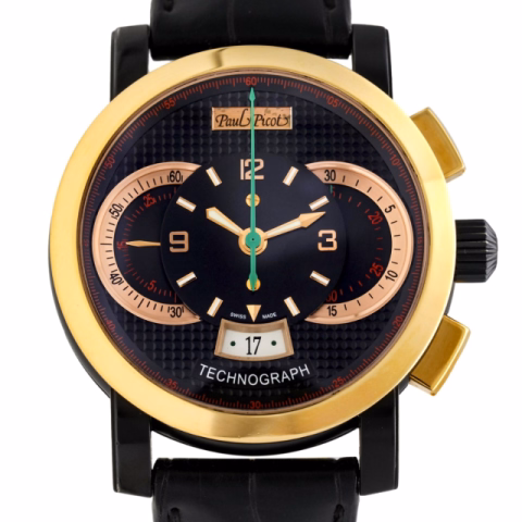 TECHNOGRAPH BICOLOR LIMITED EDITION 0334.SRG YELLOW GOLD LEATHER 44MM