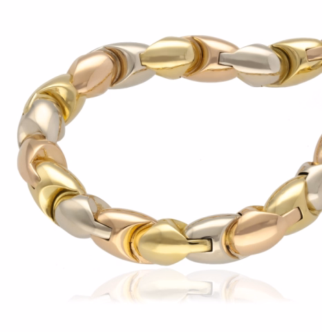 NECKLACE BARAKÀ 75.1GR YELLOW GOLD - WHITE AND ROSE GOLD 18KT