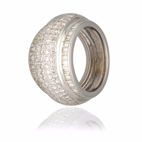 RING WHITE GOLD 18KT DIAMONDS 2ct SIZE 12 / 52 WEIGHT 12.4GR