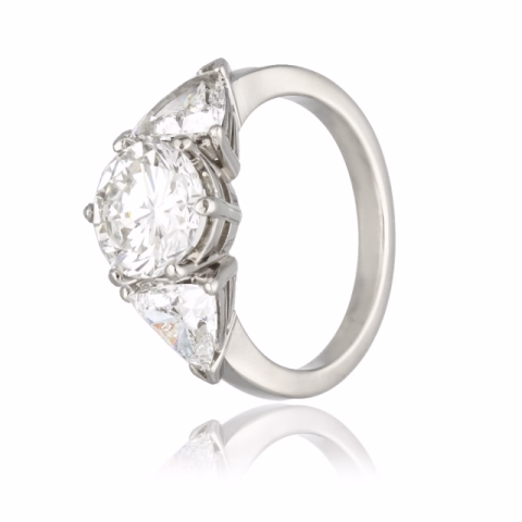RING WHITE GOLD 18KT DIAMONDS 2.34ct I / VS1 - 1.20ct G / VS1SIZE 14 / 54 - 6GR