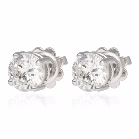 EARRING PUNTO LUCE WHITE GOLD 18KT DIAMONDS 1.65ct G / VVS 2.3GR