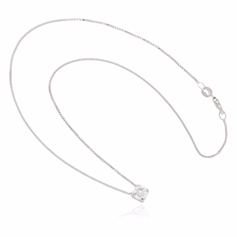 NECKLACE PUNTO LUCE WHITE GOLD 18KT 0.65ct G / VSI