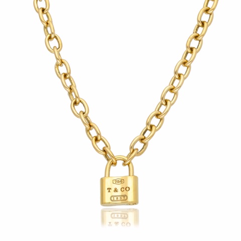 TIFFANY VINTAGE TIFFANY & CO. PADLOCK NECKLACE 50GR