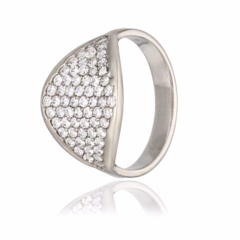 RING WHITE GOLD 18KT ZIRCONE 18 / 58
