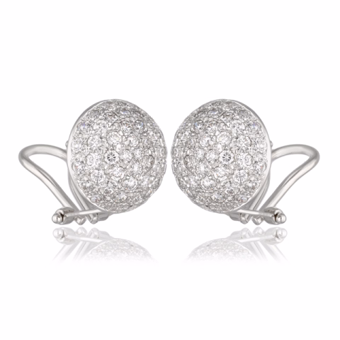 EARRING WHITE GOLD 18KT ZIRCONE 7GR