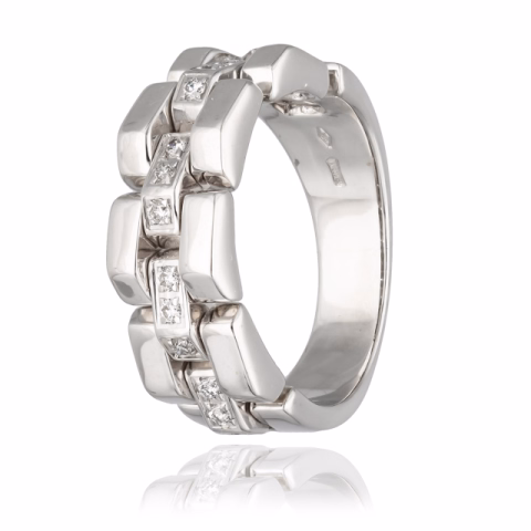 RING CHIMENTO WHITE GOLD 18KT DIAMONDS 0.30ct SIZE 13 / 53